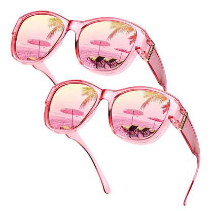 Damen-Sonnenbrille mit großem Rahmen, zum Überziehen