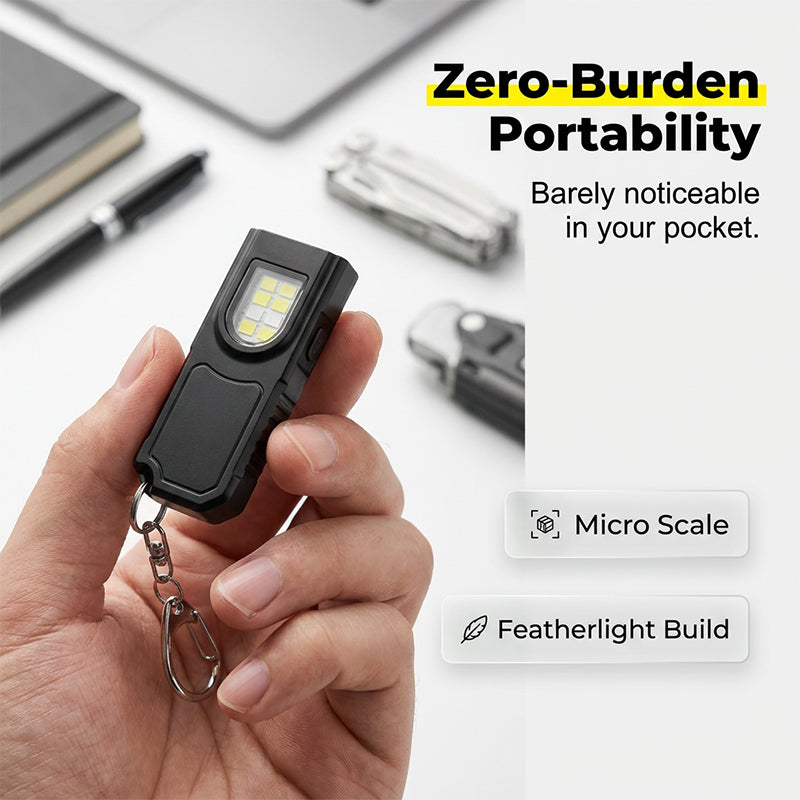 🔦🧲 Mini-Schlüsselanhänger-Taschenlampe – Magnetfuß, USB-C, 3 Modi – hell & immer griffbereit! ✨