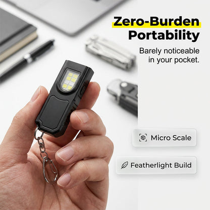 🔦🧲 Mini-Schlüsselanhänger-Taschenlampe – Magnetfuß, USB-C, 3 Modi – hell & immer griffbereit! ✨