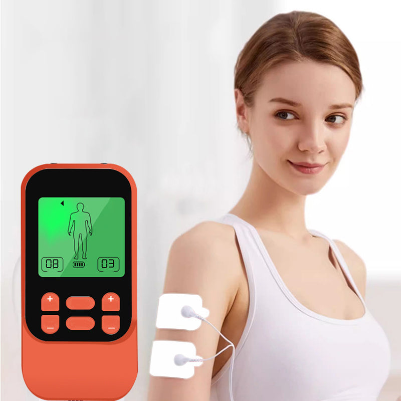 ✨⚡Muskelstimulator mit 10 Modi, 2 Kanälen und 30 Intensitätsstufen. Kompakt & wiederaufladbar, für Rücken, Nacken und Schultern, inkl. 4 Elektrodenpads.