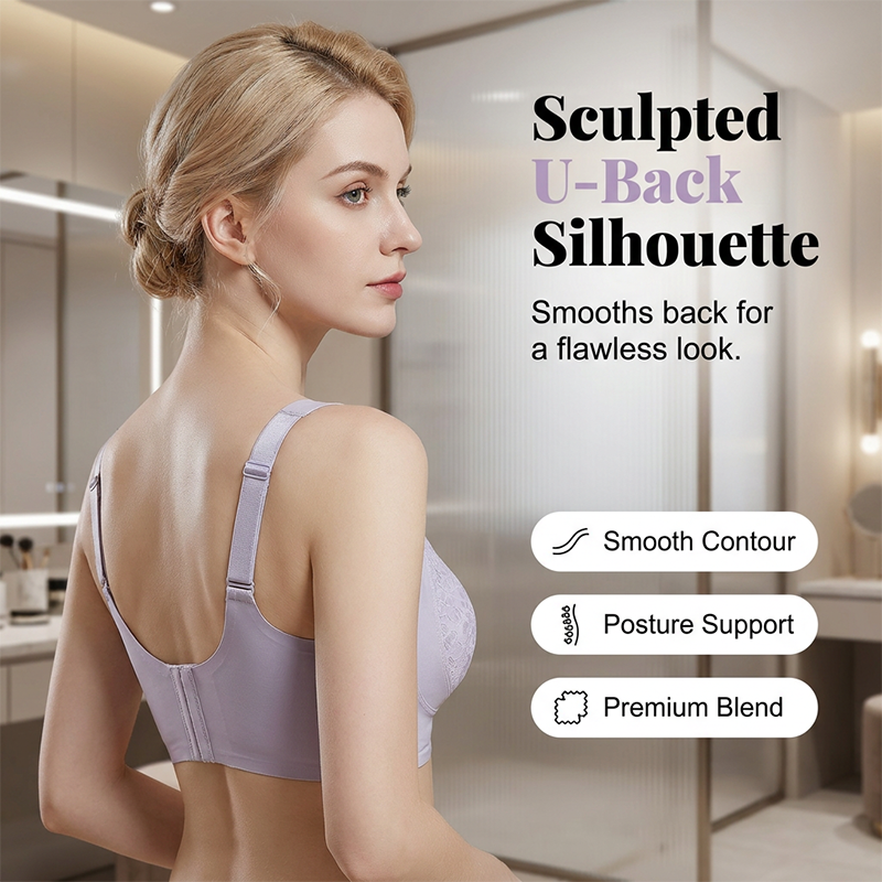 💜 Komfort-BH ohne Bügel ✨ Zero-Gravity Formender BH mit Rundum-Stützung & Spitze