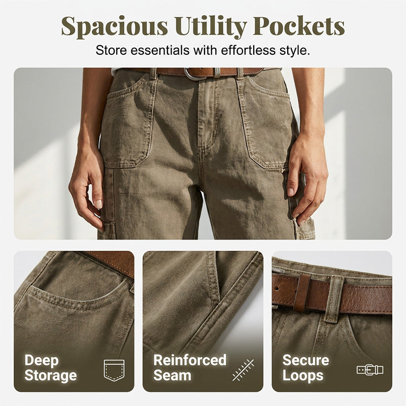 📢Letzter Tag: 50 % Rabatt⏰👖 Lässige Cargo-Caprihosen für Damen – bequeme 3/4-Hosen mit vielen Taschen, perfekt für Alltag, Reisen & Sommer ☀️