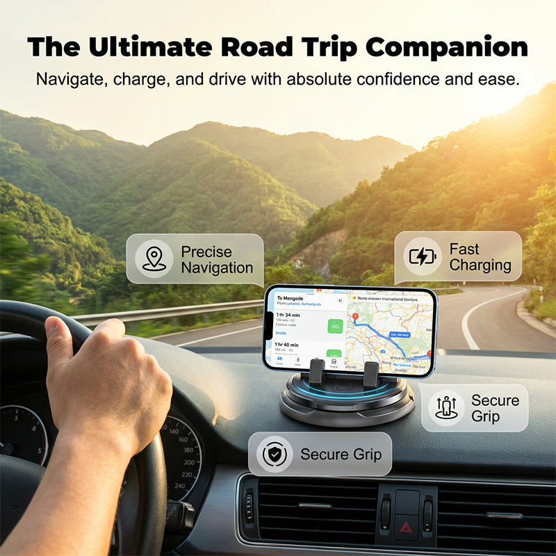 🚗 360° Rotation Handyhalter fürs Armaturenbrett – stabiler Halt, sichere Befestigung & perfekt für Navigation, Freisprechen & Streaming