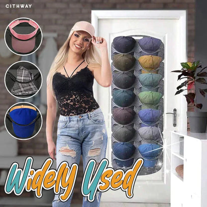 🔥🧢 50% RABATT! Hängender Hutständer – mit mehreren Fächern, perfekt für Caps, Mützen & Schirme – kein Bohren nötig. 🚪💪