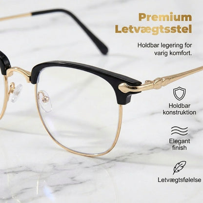 Stilvolle Unisex-Lesebrille mit halbem Rahmen