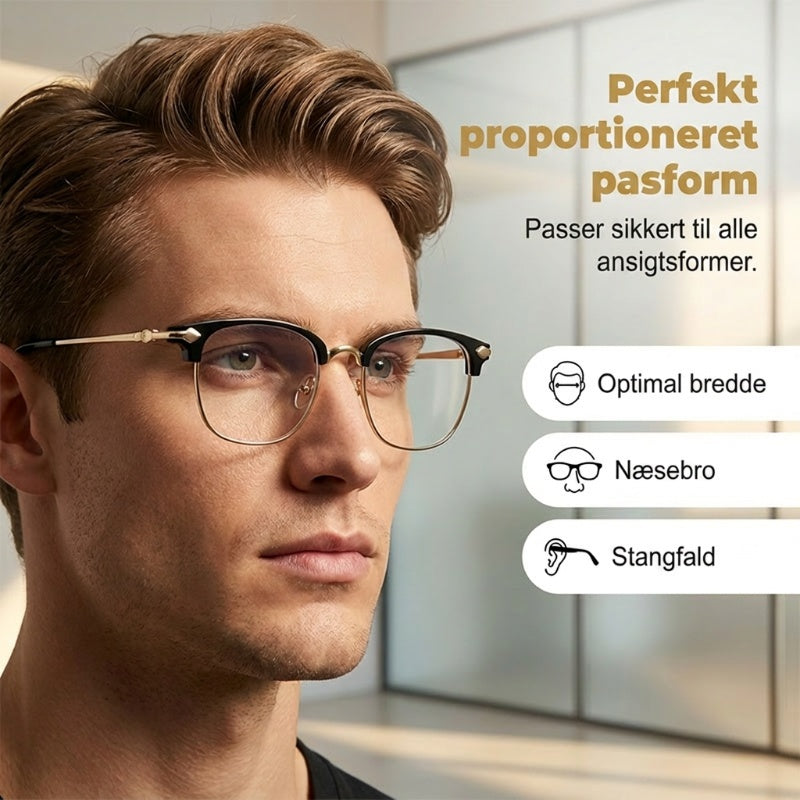 Stilvolle Unisex-Lesebrille mit halbem Rahmen