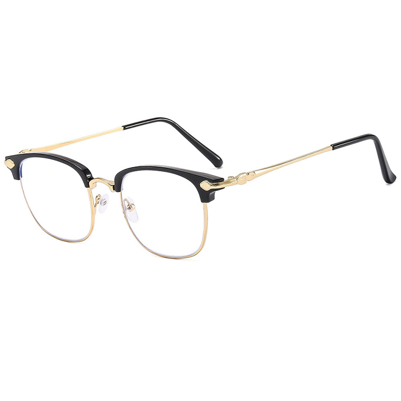 Stilvolle Unisex-Lesebrille mit halbem Rahmen