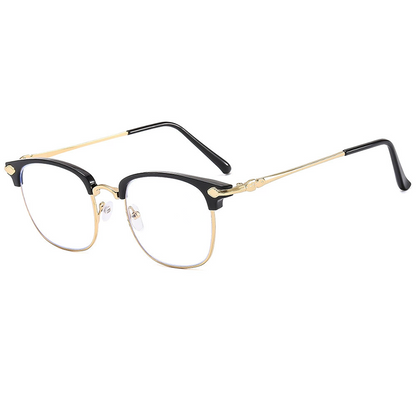 Stilvolle Unisex-Lesebrille mit halbem Rahmen