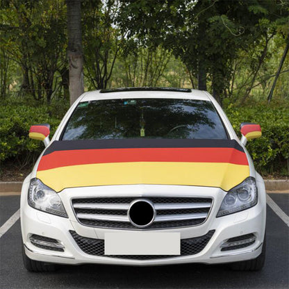 🏁🚗🇩🇪Patriotische Motorhaubenflaggenabdeckung -  Schnelle Befestigung ohne Werkzeug⚽🏆