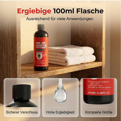 ❤️🔥 Kraftvoller Kalk- und Urinsteinlöser 🏠🚽 neutralisiert Gerüche, reinigt porentief, schützt Keramik vor Kratzern, wirkt sekundenschnell, ohne Schrubben