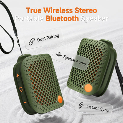 ⏳Begrenzte Zeit – 50% Rabatt⏰ Tragbarer Bluetooth-Lautsprecher mit TWS Stereo, IPX5 Wasserdicht, Mini Kabellos