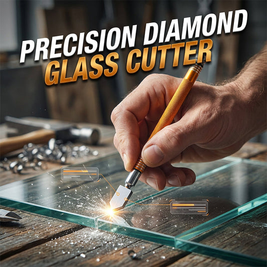 Professioneller Diamant-Glasschneider mit Griff aus Aluminiumlegierung und Rollenrad