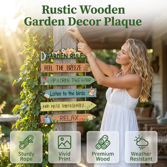 ⏳Zeitlich begrenzter 50% Rabatt⏰ Rustikales Holz-Gartenschild Wanddekoration🏡