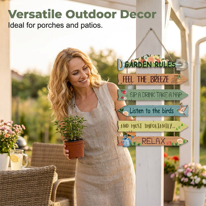 ⏳Zeitlich begrenzter 50% Rabatt⏰ Rustikales Holz-Gartenschild Wanddekoration🏡