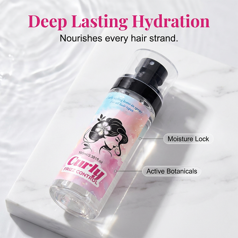 Feuchtigkeitsspendendes Anti-Frizz-Spray für lockiges Haar