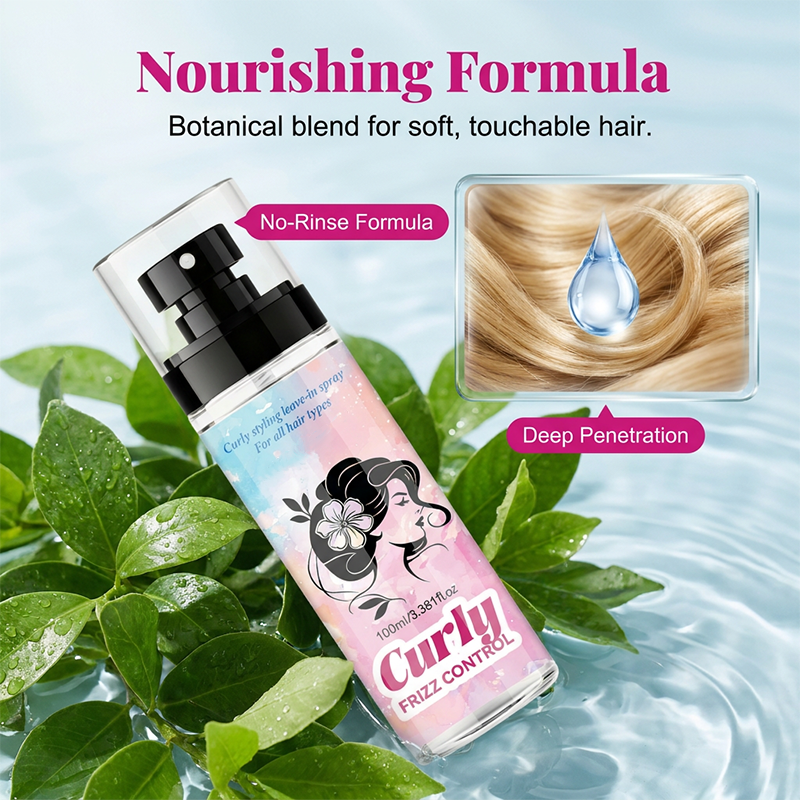 Feuchtigkeitsspendendes Anti-Frizz-Spray für lockiges Haar