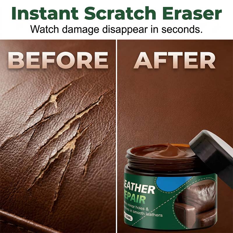 Braune Lederfüll- und Reparaturcreme