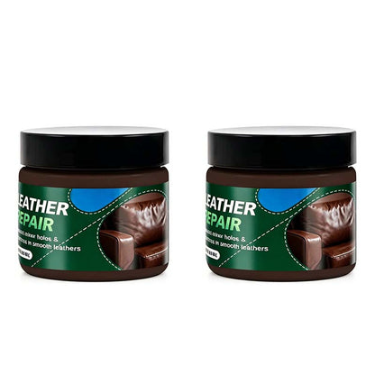 Braune Lederfüll- und Reparaturcreme