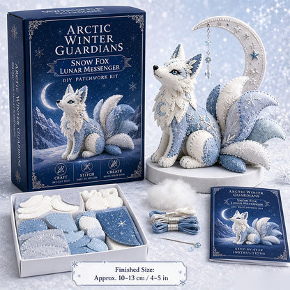 DIY-Patchwork-Set „Eisdrachen“ – „Arktischer Winterwächter“ – Nähset