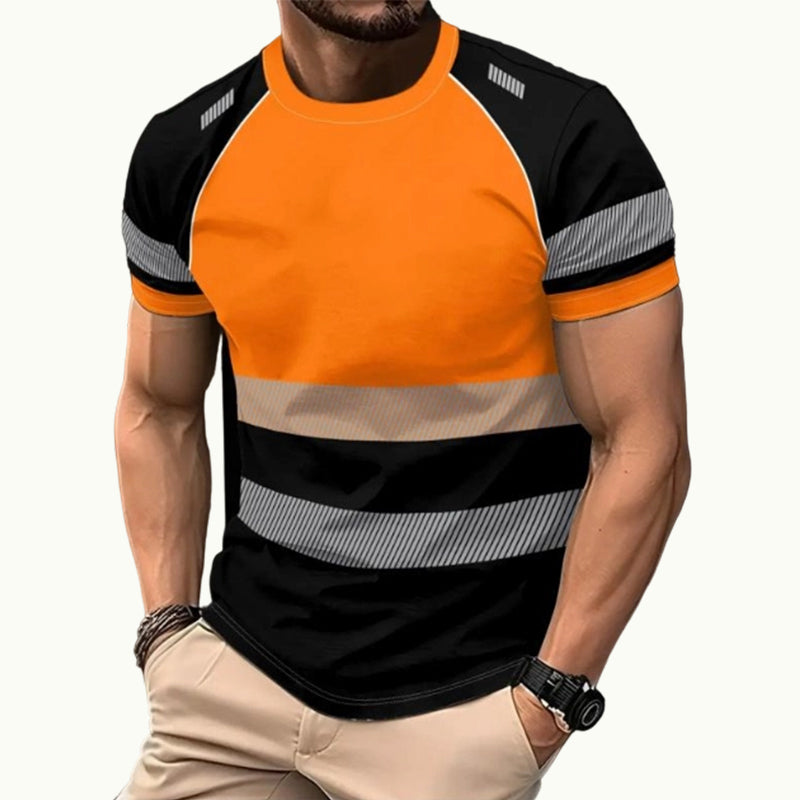 🛡️ 50% Rabatt: Herren Warnschutz T-Shirt | Reflexstreifen & atmungsaktiv für Arbeit & Outdoor