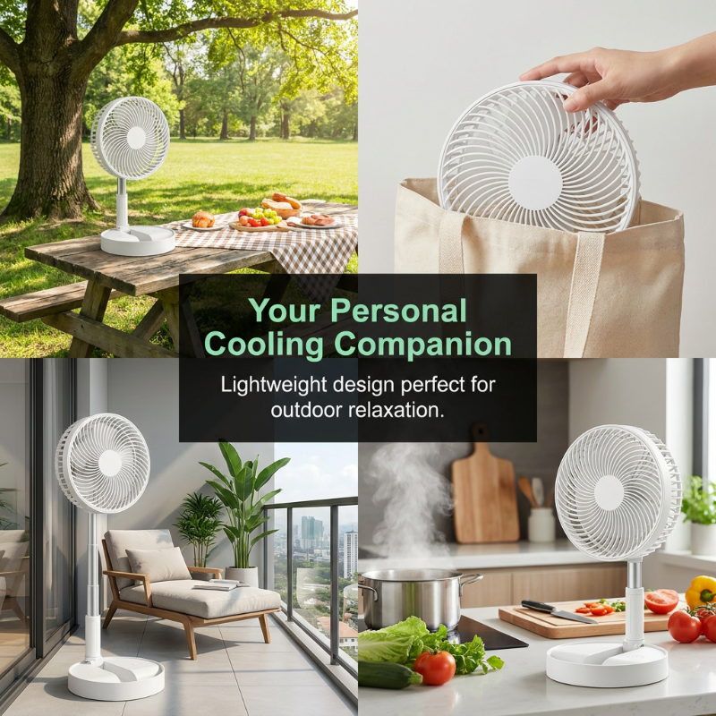 🤫⚡ Wiederaufladbarer Standventilator – 4 Stufen, ultra-leise (<36dB), 6h Laufzeit – Ihr kühler Begleiter für jeden Tag! 🎯