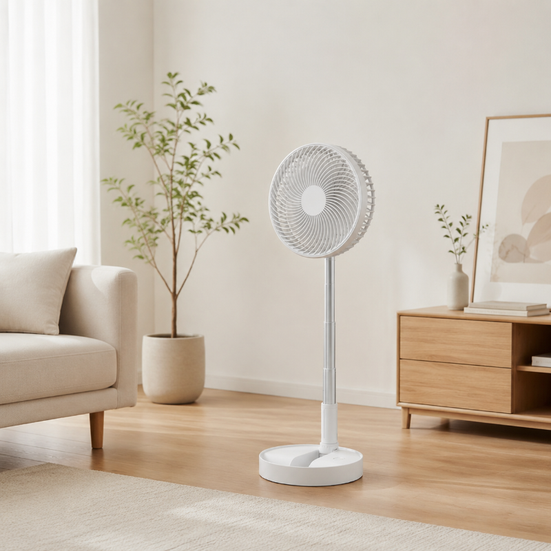 🤫⚡ Wiederaufladbarer Standventilator – 4 Stufen, ultra-leise (<36dB), 6h Laufzeit – Ihr kühler Begleiter für jeden Tag! 🎯
