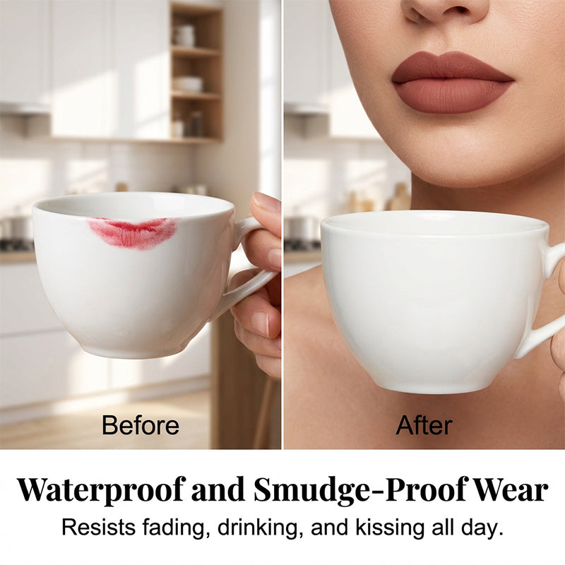 💄🔥 Langhaftender, nicht abfärbender, matter Creme-Lippenstift, der sich angenehm auftragen lässt und zu jedem Alltagslook passt ✨