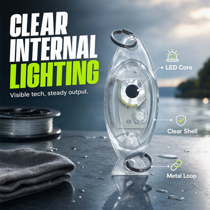 🎣💡 Angel-LED-Leuchte – wasserdicht, extrahell für Nachtangeln 🌊🔦 Kompakt, clip-on, 4 Farben, Ködersichtbarkeit verbessern – ideal für Boot & Ufer.
