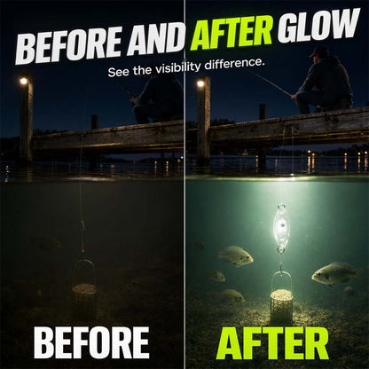 🎣💡 Angel-LED-Leuchte – wasserdicht, extrahell für Nachtangeln 🌊🔦 Kompakt, clip-on, 4 Farben, Ködersichtbarkeit verbessern – ideal für Boot & Ufer.