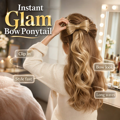 🔥 -50% Heute 🎀 Glamour-Pferdeschwanz mit Schleife