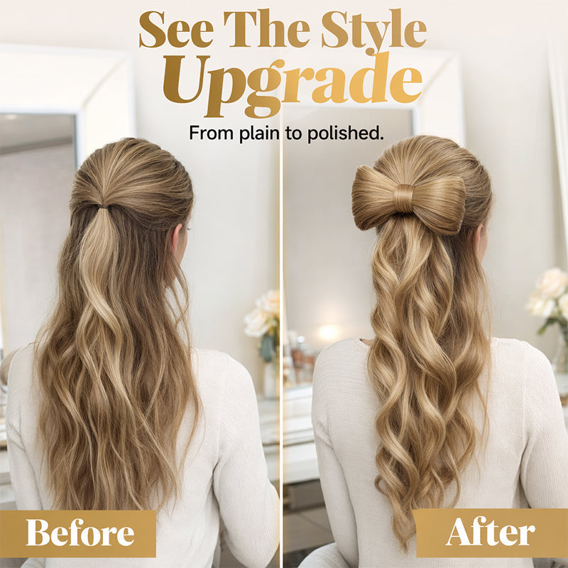 🔥 -50% Heute 🎀 Glamour-Pferdeschwanz mit Schleife
