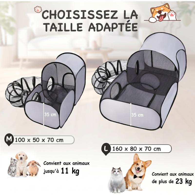 🐱 Vielseitiges Katzenhaus mit Zaun – atmungsaktiv, waschbar & faltbar, ideal als Rückzugsort, Spielbereich & Wurfkiste 🏠