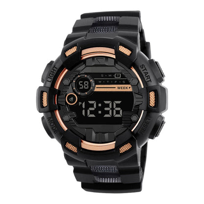 ⌚ Digitale Smartwatch mit großem Display und LED-Hintergrundbeleuchtung – gut lesbar bei Sonnenlicht und Dunkelheit, leicht und robust.
