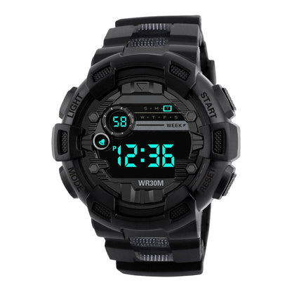 ⌚ Digitale Smartwatch mit großem Display und LED-Hintergrundbeleuchtung – gut lesbar bei Sonnenlicht und Dunkelheit, leicht und robust.