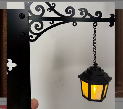 🏮📚 Miniatur-Vintage-Straßenlaterne – Buchstütze & Lampe in 1 – warmes Licht, stabiler Eisenständer – magische Leseatmosphäre! ✨