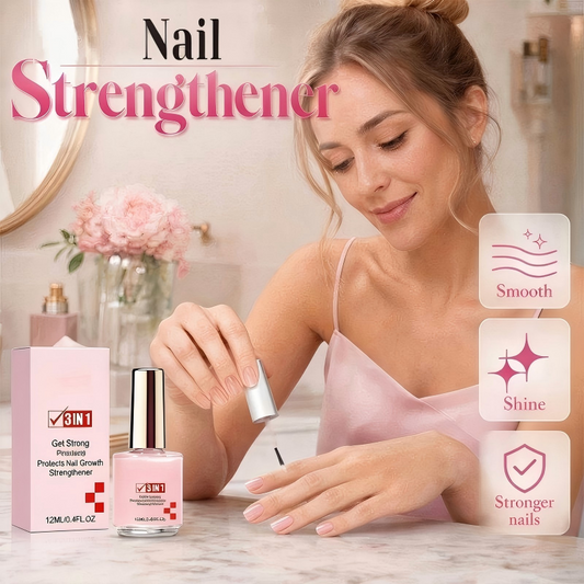 💅 LIMITIERTER 50% RABATT! 3-in-1 Nagelverstärker – Glättet Rillen, strahlender Glanz & täglicher Schutz für brüchige Nägel