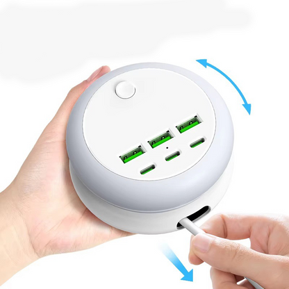 🔋⚡ 6‑Port USB-Ladestation – 60 W, kompatibel mit allen Geräten, platzsparend – alle Geräte gleichzeitig laden – jetzt -50 %! 📱
