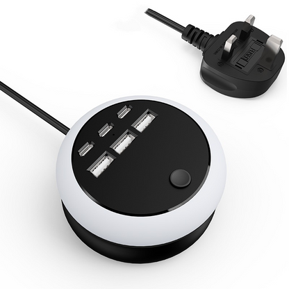 🔋⚡ 6‑Port USB-Ladestation – 60 W, kompatibel mit allen Geräten, platzsparend – alle Geräte gleichzeitig laden – jetzt -50 %! 📱