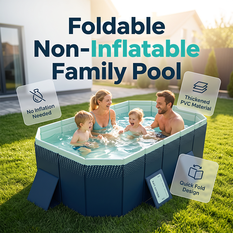 🏊‍♂️💦 Faltbarer Familienpool – kein Aufblasen nötig, schnelles Entleeren, kompakte Aufbewahrung!