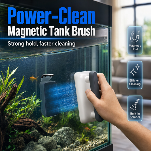 🐠 50% RABATT! 🧲 Magnetischer Aquarium Scheibenreiniger – Doppelseitig, algenentfernend & wasserdicht – Saubere Glasscheiben ohne Händenasswerden 💧