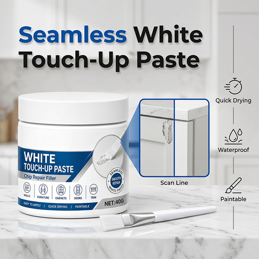 🔥 Heute -50 %! 🪑 Weiße Möbel-Reparaturpaste mit Pinsel