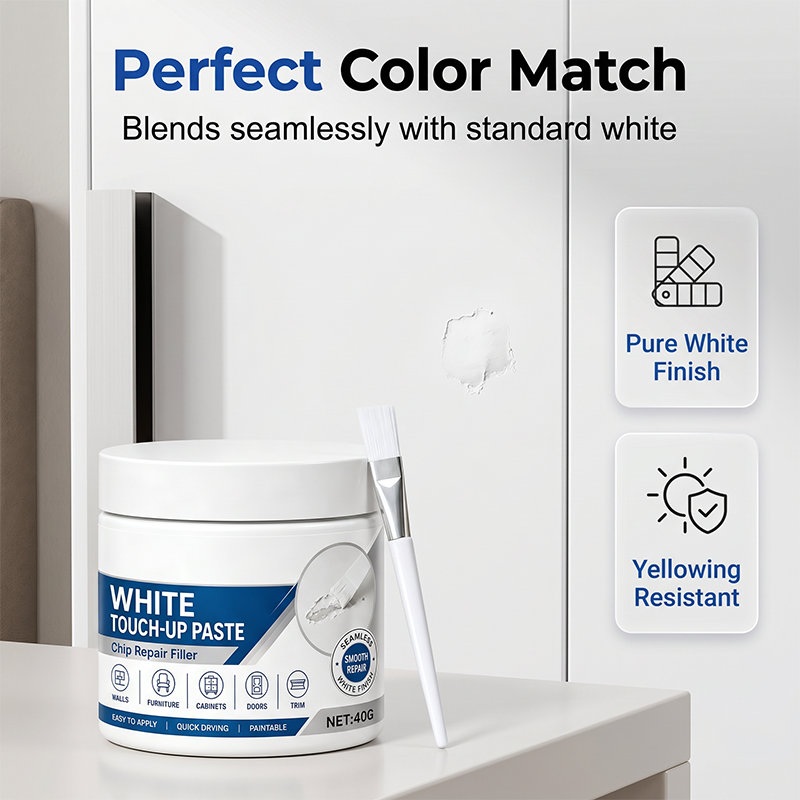 🔥 Heute -50 %! 🪑 Weiße Möbel-Reparaturpaste mit Pinsel