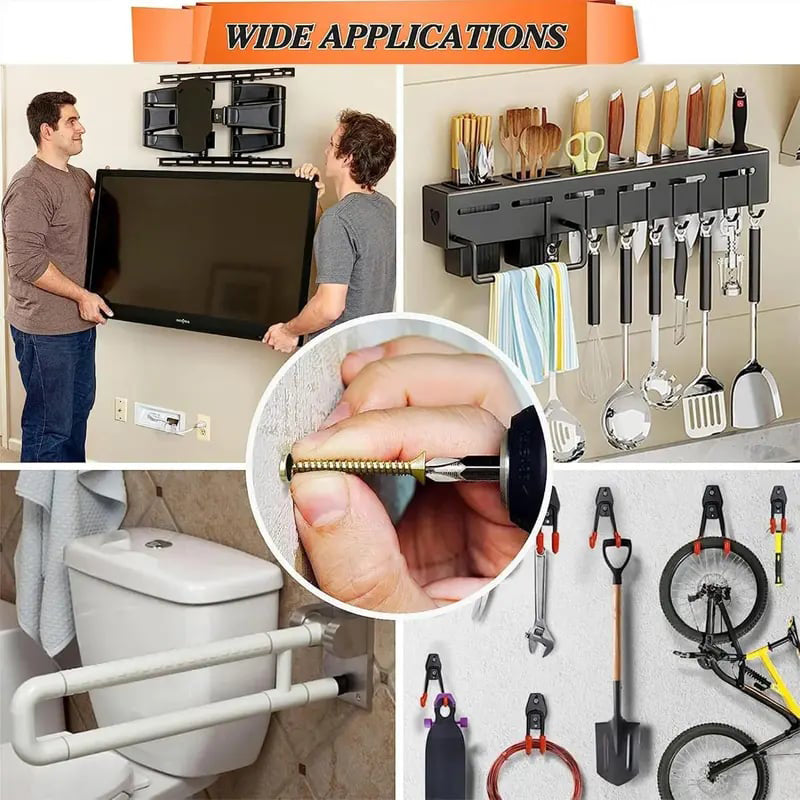 🛠️🔩 Selbstbohrende Dübel-Set mit Schrauben 📏 Befestigungszubehör für die einfache Wandmontage