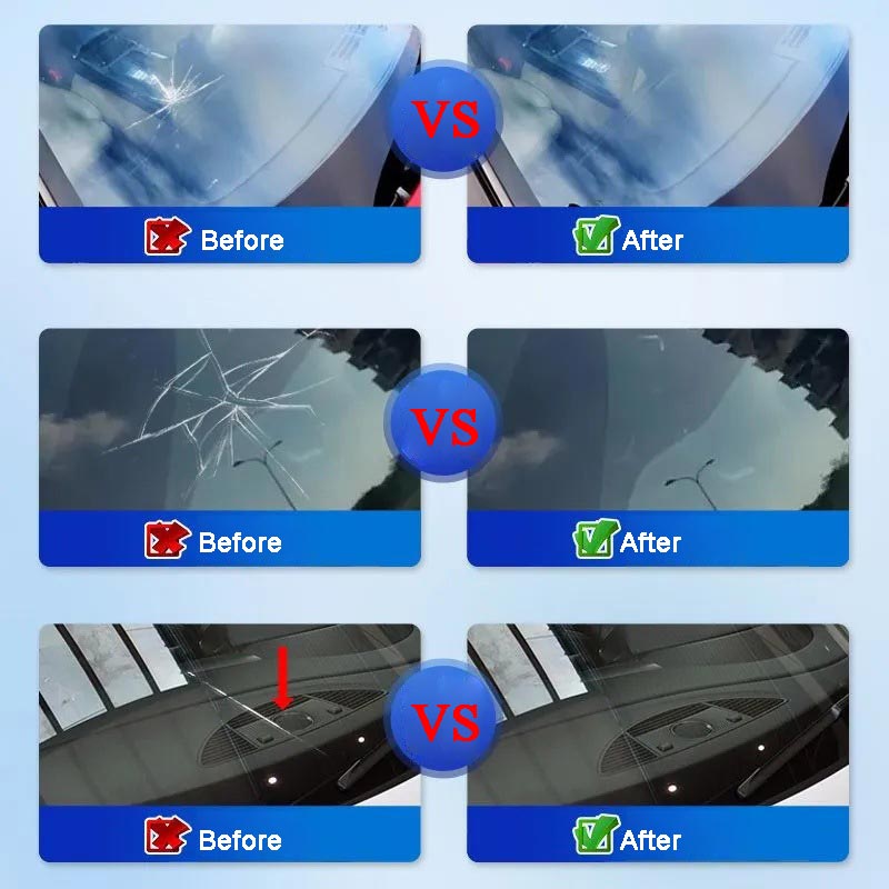 🔧 LIMITIERTER 50% RABATT! Glasriss Reparaturharz für Autoscheiben – Einfache Selbstverwendung, temperaturbeständig, klare unsichtbare Reparatur von Steinschlägen und Rissen