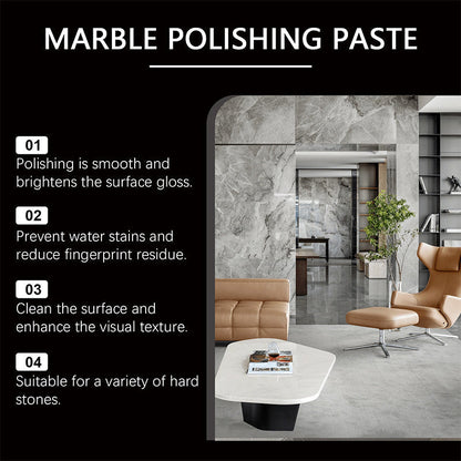 🏠Marmor-Polierpaste – Gebrauchsfertige Wachspaste für brillanten Glanz & Schutz – Perfekt für Fensterbänke, Arbeitsplatten & Naturstein im Innenbereich