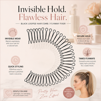 💇‍♀️✨ Flexibler Unsichtbar-Haarspangenkamm – unsichtbar, flexibel, rutschfest – für sofortigen, perfekten Halt! 🌟