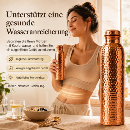 ❄️Sommerfrische 50 % Rabatt!💧Premium-Trinkflasche aus 100 % massivem Kupfer – Plastikfrei und nach ayurvedischen Prinzipien