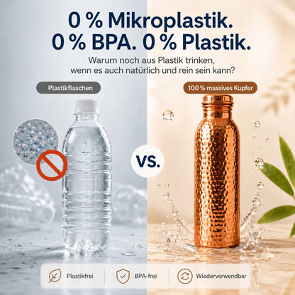 ❄️Sommerfrische 50 % Rabatt!💧Premium-Trinkflasche aus 100 % massivem Kupfer – Plastikfrei und nach ayurvedischen Prinzipien