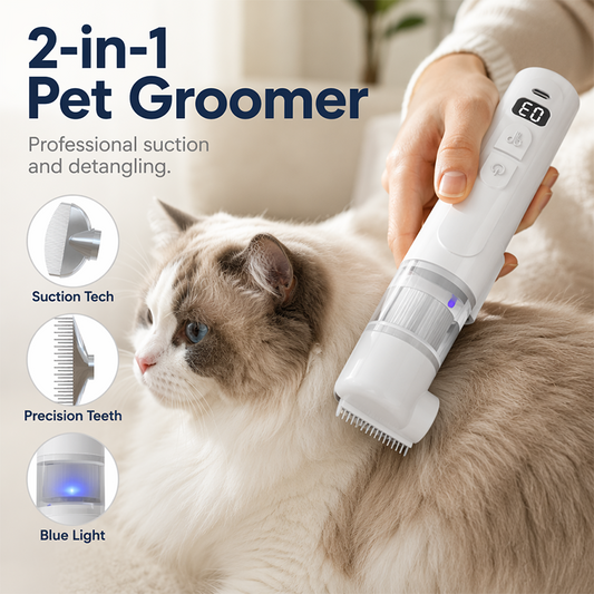 🐶⚡ Elektrischer Fellpflege-Kamm – 2-in-1, USB-C, sanft – loses Fell & Verfilzungen entfernt! ✨