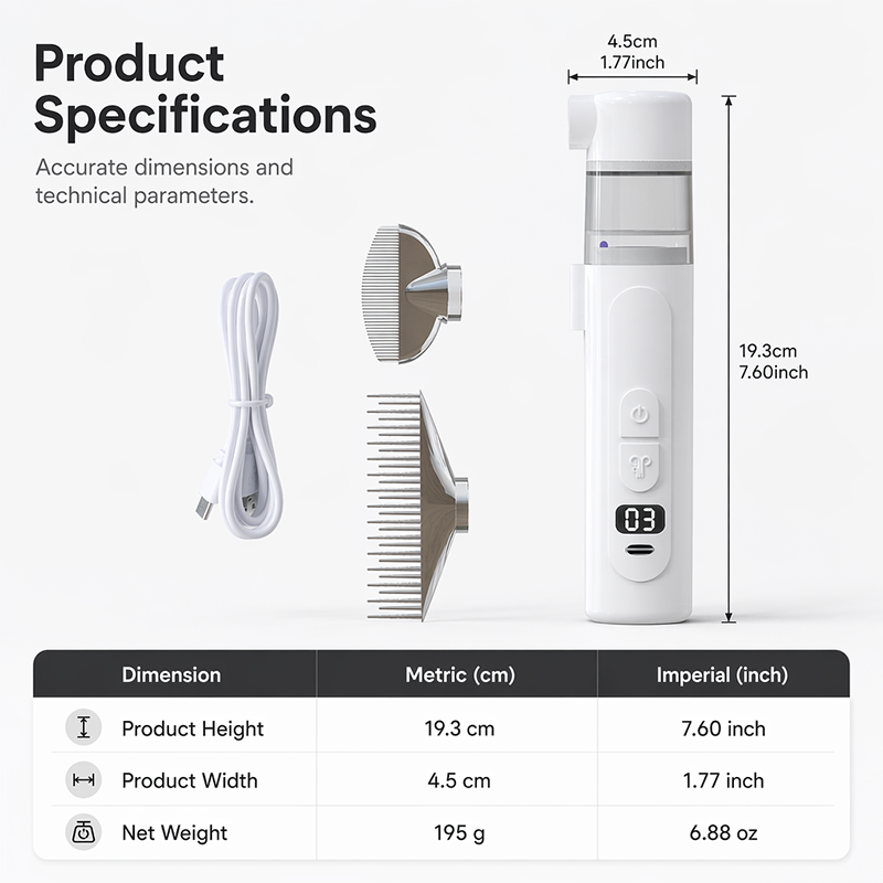 🐶⚡ Elektrischer Fellpflege-Kamm – 2-in-1, USB-C, sanft – loses Fell & Verfilzungen entfernt! ✨